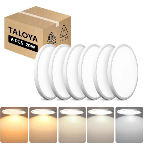 6 Pack 10 Inch Flush Mount LED Ceiling Light Fixture (6 Count)