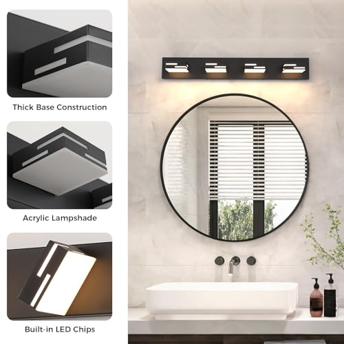4 Light 5CCT Modern Bathroom Vanity Light Fixtures