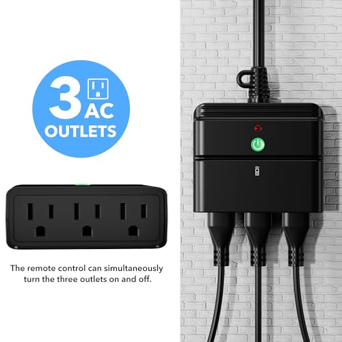 Remote Control Outlet Wireless Light Switch Outdoor Indoor 3