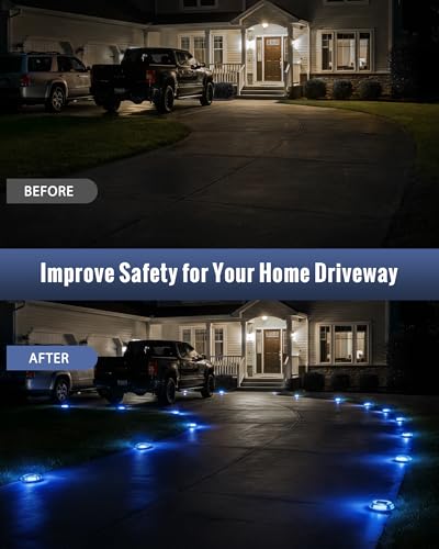 Solar Driveway Lights Dock Lights Waterproof 16 Pack (16 Count)