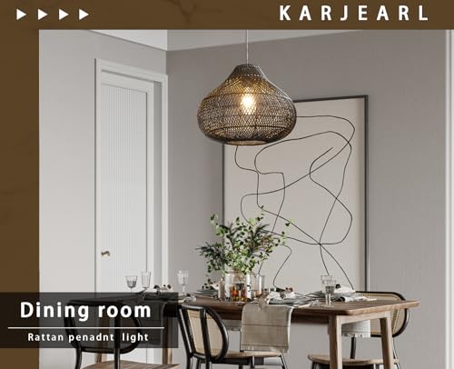 Karjear Black Rattan Chandelier