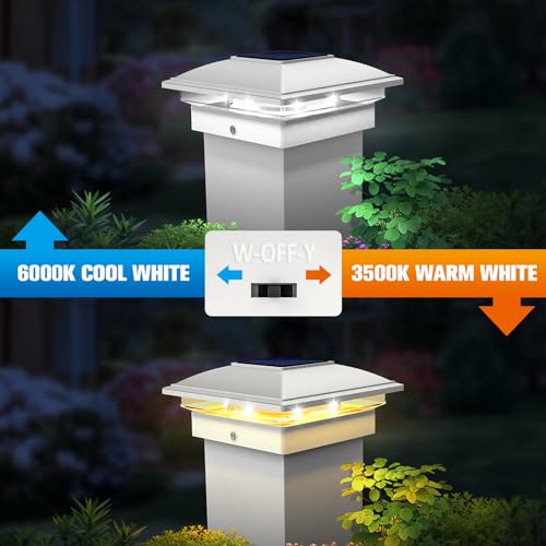 White Solar Post Cap Lights (4 Count)