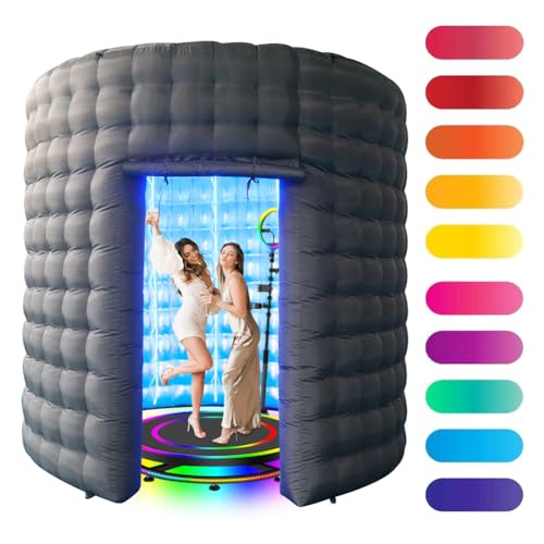 Inflatable Background Wall Suitable for 360 Photo Booth Machine with Silver Reflective Background 158inch Customize Logo Suitable for 360 Photo Booth Machines