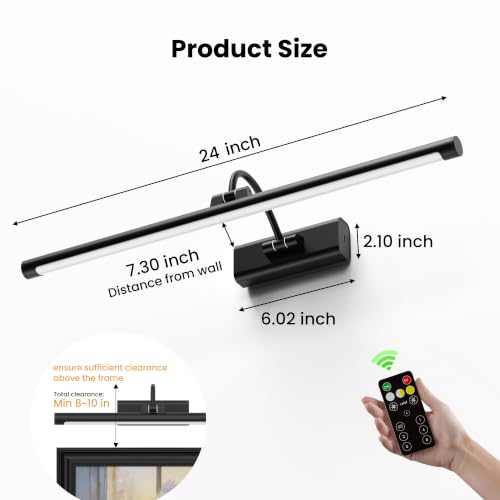 2 Pack Light for Pictures on Wall Black 8000mAh (2 Count)