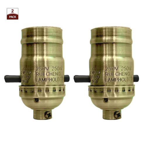 Push Through Lamp Socket for Incandescent or LED Bulbs (2 Count)