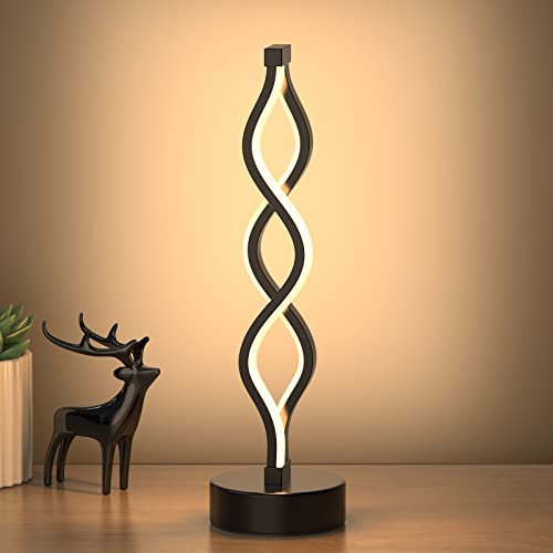 Black Infinity Spiral LED Table Lamp