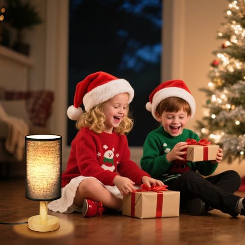 Black Small Bedside Table Lamp for Bedroom