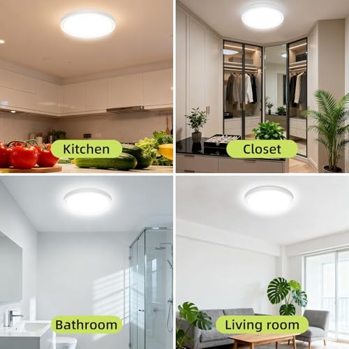 6Pack 12Inch LED Flush Mount Ceiling Light Fixture