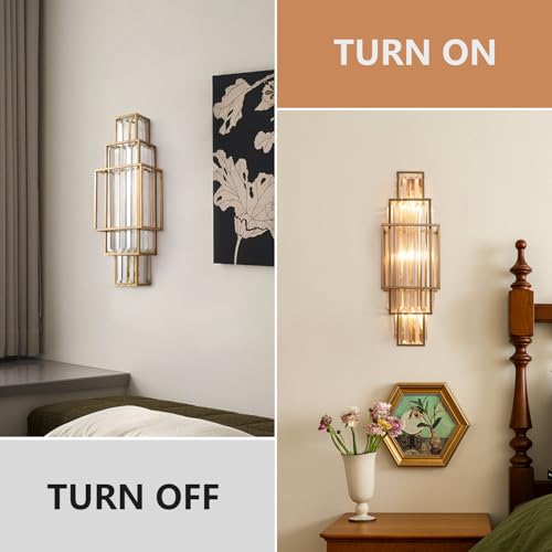 Gold Elegant Crystal Wall Sconce 3