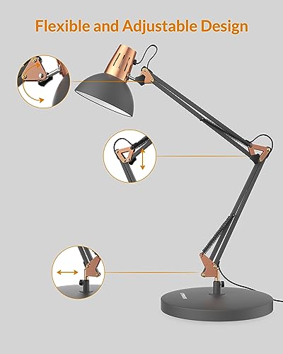 Metal Adjustable Desk Lamp with Clamp
