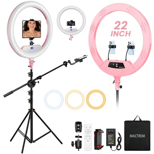 Large 22" Ring Light with Stand for iPad iPhone Barber