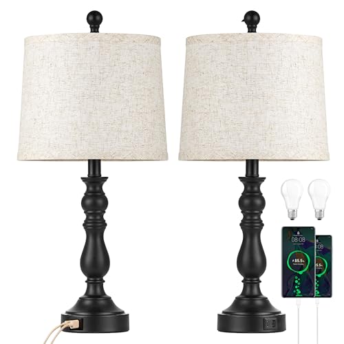 Black Table Lamps Set of 2 (2 Count)