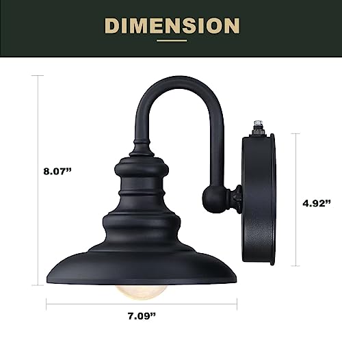 Dusk Dawn Sensor Outdoor Wall Sconce Black Exterior Gooseneck Barn Light