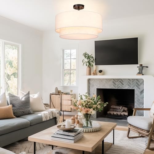 20 inch Semi Flush Mount Ceiling Light Fixture with 4 Light