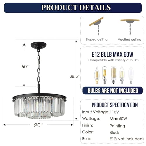 Crystal Chandeliers Modern Ceiling Lights Fixtures 3
