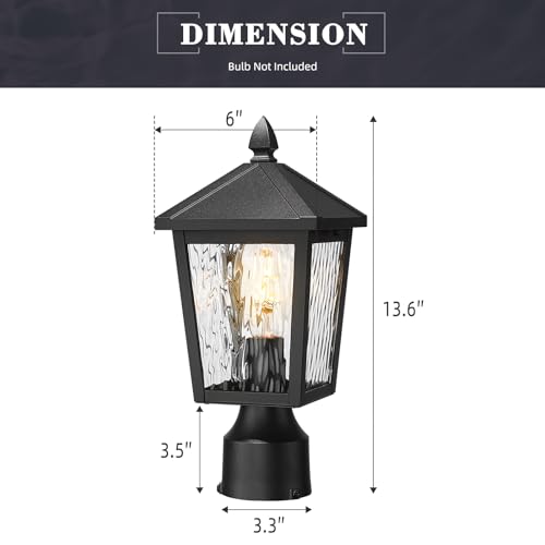 13.6 Inch Outdoor Light Fixture for Post