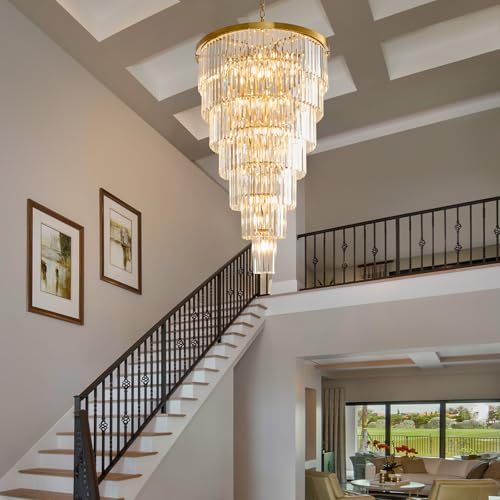 Crystal High Ceiling Chandelier Modern