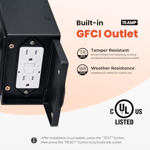 Outdoor Porch Light with Outlet GFCI