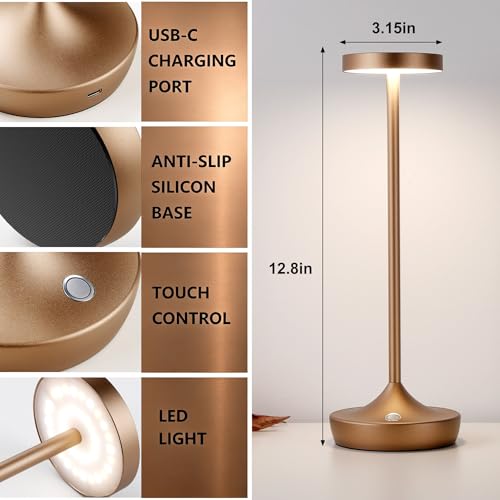 Rechargeable Cordless Table Lamps 6000mAh LED Battery Table Light