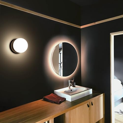 Wall Sconces 1 Light Modern Globe Sconce in Matte Black