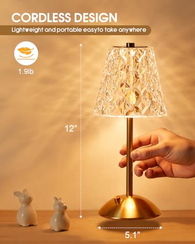 2 Pack Rechargeable Cordless Table Lamp