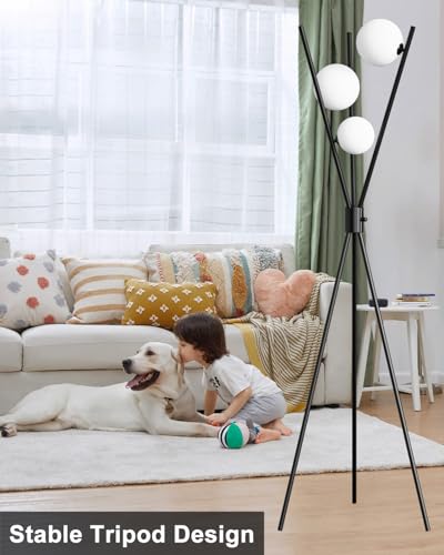 3 Globe Dimmable Tripod Floor Lamp