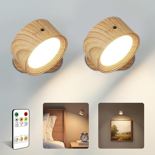 Rechargeable Wall Sconces with Remote (2 Count)