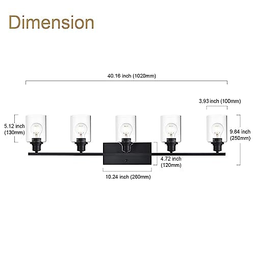 5 Light Modern Bathroom Lighting Fixtures