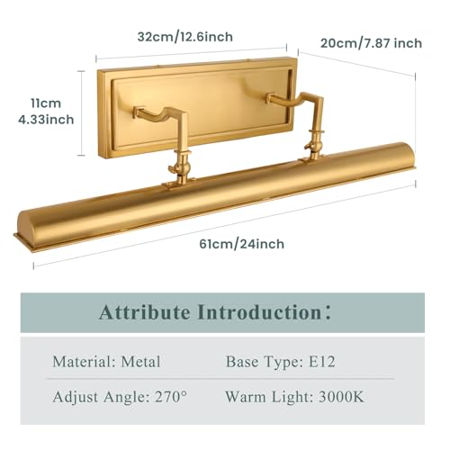 24 Inch Picture Light for Wall