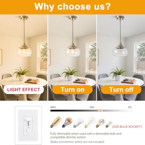 Modern Pendant Lights for Kitchen Island (2 Count)