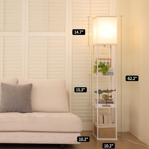 Floor Lamp with Shelves (2 Count)