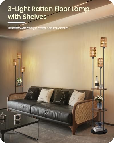 Floor Lamp with Shelves