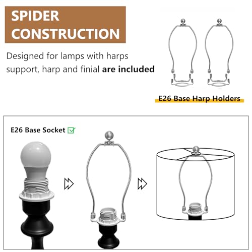 Lamp Shade Beige Drum Lampshades for Table & Floor Lamps (2 Count)