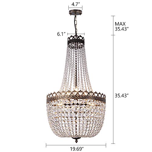 Crystal Chandelier 9 Lights French Empire Dining Room Chandeliers