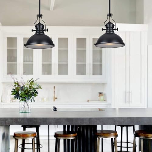 12 Inch Industrial Pendant Lights with Diffuser (3 Count)