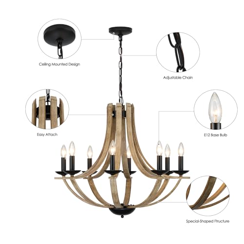 Farmhouse Chandeliers for Dining Room Light Fixture