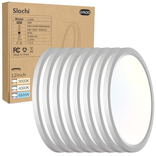 8PACK LED Flush Mount Ceiling Light Fixture (8 Count)