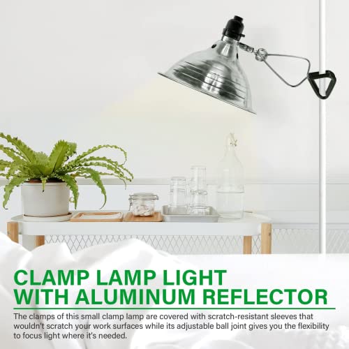 Clamp Lamp Light 150 Watt with 8.5 Inch Aluminum Reflector (2 Count)