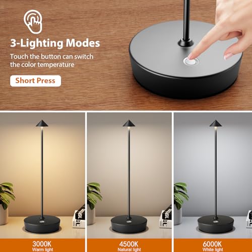 2Pack Rechargeable Cordless Table Lamp (2 Count)