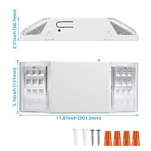 8 Pack LED Emergency Lighting with Battery Backup White (8 Count)