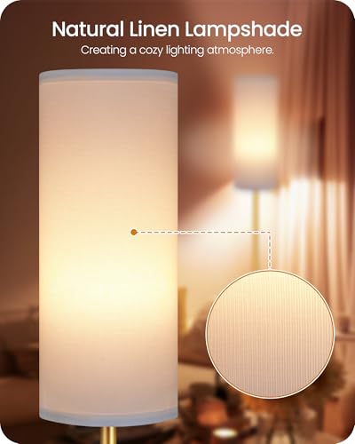 Set of 2 Dimmable Floor Lamps for Living Room with 2 Remotes and Foot Switch (2 Count)