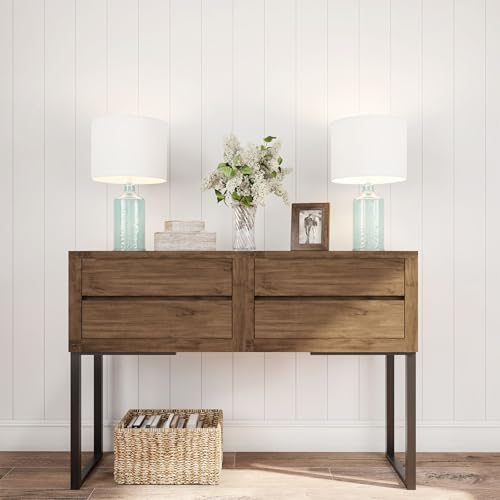 Table Lamp Fillable Clear Glass Lamp with Open Base