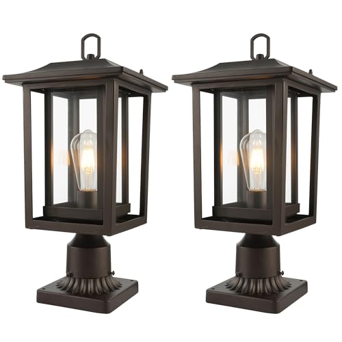 Oil Rubbed Bronze Outdoor Post Lights 2 Pack (2 Count)
