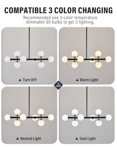 Modern Linear Chandeliers for Dining Room