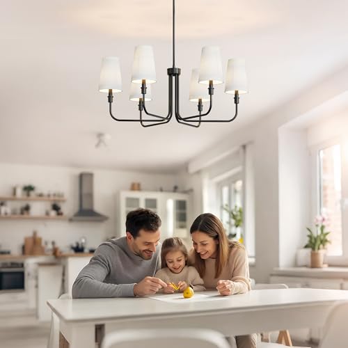 6 Light Chandelier for Dining Room Light Fixture Over Table