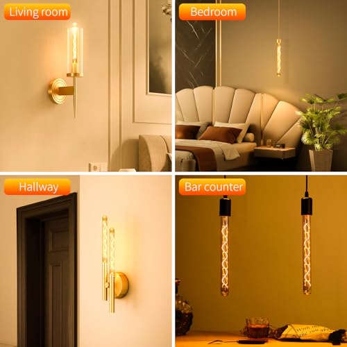 E26 T10 12 Inch Long Tubular LED Edison Bulbs (6 Count)