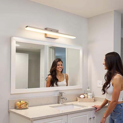 31.5 Inch Bathroom Vanity Light Bar Over Mirror Nickel 3CCT