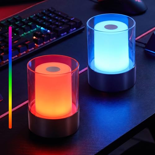 4" RGB Black Cordless Table Lamp 2