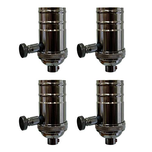 Vintage Turn Knob Dimmer Lamp Socket for Incandescent LED Bulbs (4 Count)