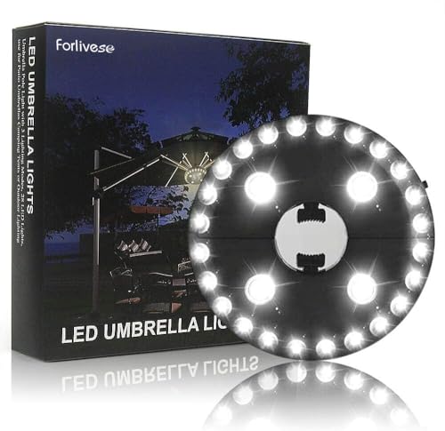 Patio Umbrella Light 3 Lighting Modes Cordless 28 LED Lights at 200 lux